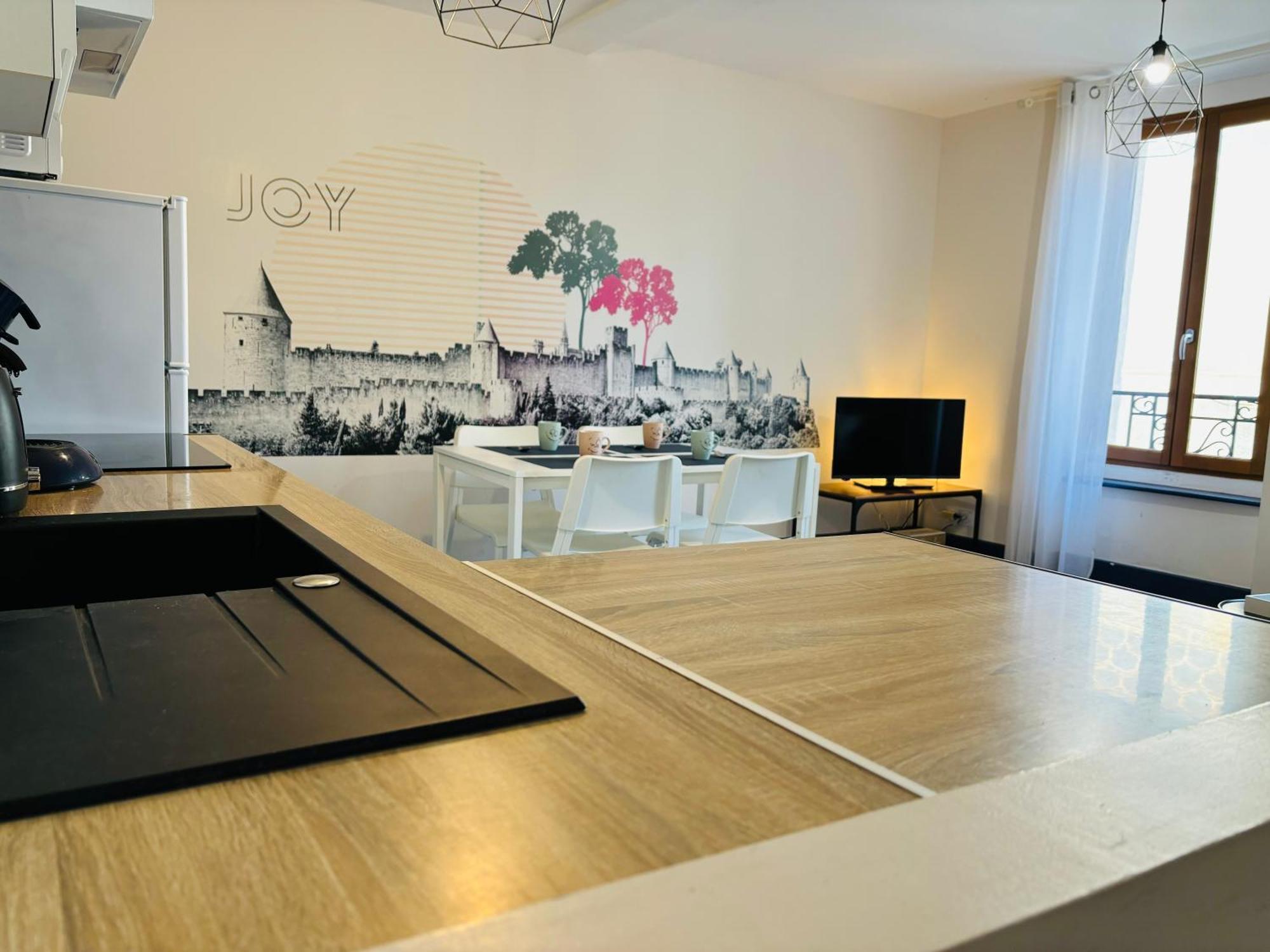 Spacieux, Climatise, Quartier Calme, Proche Chateau, Le Cocon De Joy Carcassonne Bagian luar foto